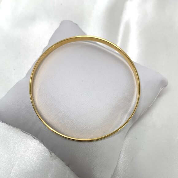 Napier Gold Tone & White Enamel Vintage Bangle Bracelet 2.5" Wide - Picture 4 of 6